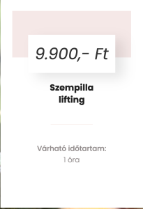 szempilla lifting